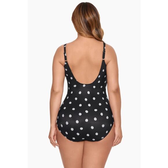 Miraclesuit Women's Plus Pizzelles Oceanus One Piece Swimsuit 24W Tummy Control - Picture 3 of 8